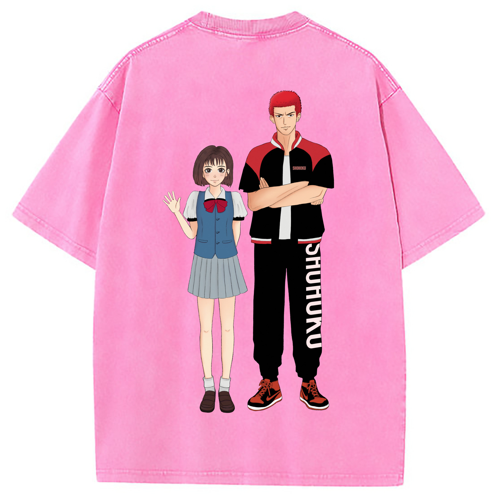 （画像用） SLAM DUNK／スラムダンク 綿100% ヴィンテージ風 半袖Tシャツ（背面プリント）